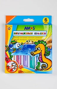 Набор витражных красок - Морской конек, 6 цветов (Amos, 18690)