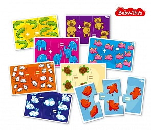 Пазлы-макси ®BabyToys, тройные - Складываем-вычитаем (Десятое королевство, 02505ДК)