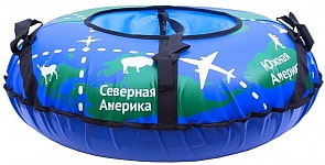 Санки надувные "Тюбинг Глобус" + автокамера, диаметр 83 см (RT, 5007RT)