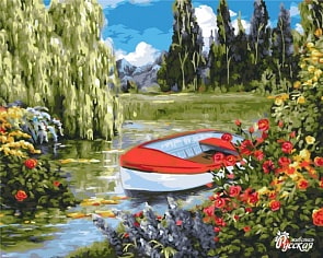 Рисование по номерам на холсте - Цветочная Заводь, 40 х 50 см (Фабрика Творчества, A103)