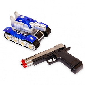 Электромеханический танк на ИК-управлении с пистолетом, свет и звук (2241)