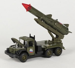 Металлическая инерционная машинка - Зил 131 Ракета. Вооружённые силы (Технопарк, CT10-001-R-2)