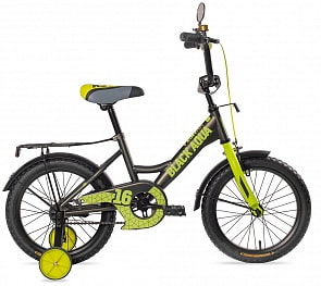 Велосипед 2-х колесный BA Fishka, хаки-лимонный, диаметр колес 12 дюйм, с ручкой, МАТТ со светящимися колесами (А.В.Т.Спорт, KG1227_хаки-лимонный)