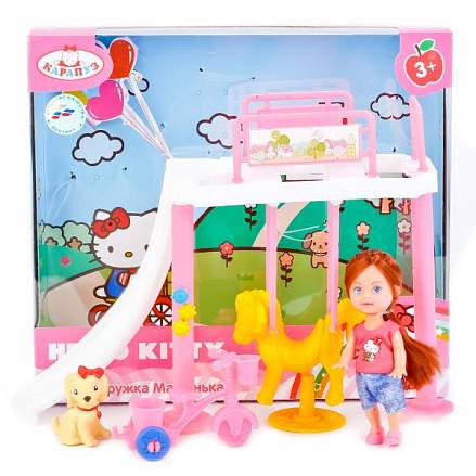 Кукла Hello Kitty - Машенька 12 см, с игровой площадкой и аксессуарами 