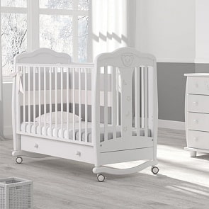 Кровать детская Гандылян К-2006-2 Мишель, белый (Gandylyan, GAN-К2006- 2_белый)