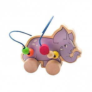 Лабиринт-каталка - Слон (Мир Деревянных Игрушек, Д368)