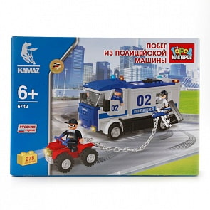 Конструктор Город Мастеров “Побег из полицейской машины”, 278 деталей (Город Мастеров, BB-6742-Rsim)
