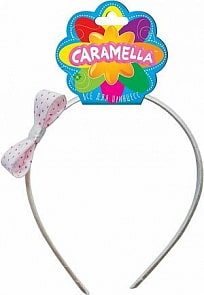 Ободок для волос с бантом в горошек, нежно-розовый (Росмэн, 24035ros)