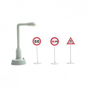 Знаки дорожного движения, фонарный столб, свет (Пламенный мотор, 87440)