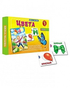 Игра настольная - Школа малыша. Цвета (Рыжий Кот, ИН-8133)