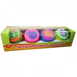 Пальчиковые краски с печатями «Маша и медведь», 4 цвета, 20 мл. (Multiart, 430FPS-MM02sim)