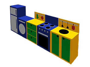 Мягкий игровой комплекс - Поваренок (Romana, ДМФ-МК-08.96.01)