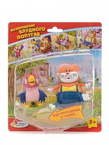Набор из 2 фигурок: попугай Кеша и кот Василий (Играем вместе, F-06-R)