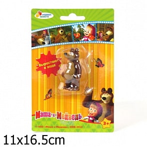 Игрушка, меняющая размеры в воде – Мишка (из мультфильма «Маша и медведь») (Играем вместе, ZL08-2677sim)