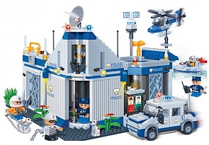 Конструктор с аксессуарами - Полицейский участок (BANBAO, 8341)