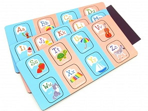 Вкладыши - Алфавит английский с картинками (Paremo, PE720-171)