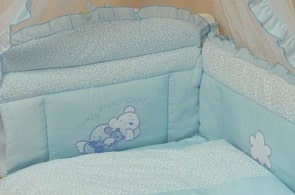 Бампер в кроватку - Светик, голубой (Labeillebaby, 4022-bm)