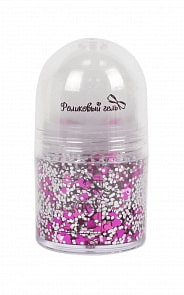 Lukky роликовый гель с блестками для лица и волос с ароматом клубники, малиновый-серебристый, 20 мл (1toy, Т15376)
