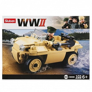 Конструктор – Машина с фигуркой, 103 детали (Sluban, M38-B0690)