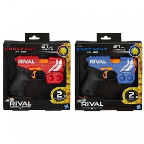 Бластер Нерф Райвл Нокаут, 2 цвета (Hasbro, E6192121) (ассортимент)
