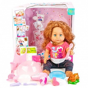 Интерактивная кукла, 43 см, пьет, писает, звук (T10767sim)