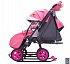 Санки-коляска Snow Galaxy - City-1 - Мишка со звездой, цвет розовый на больших колесах Ева, сумка, варежки  - миниатюра №1