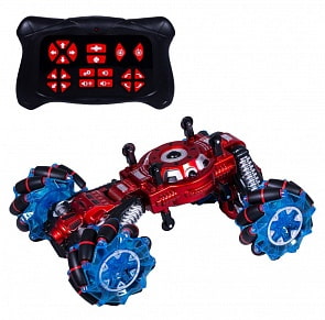 Машинка трюковая - Акробат на катках с подвижными осями, ездит боком, звук и свет (Wincars, YK-2033-red)