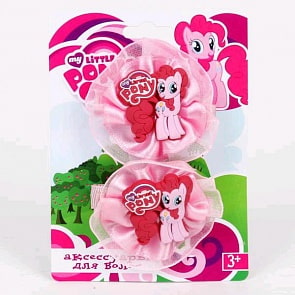 Набор из 2 зажимов для волос с бантом и фигуркой «Моя маленькая пони» (Играем вместе, CF-LP-01sim)