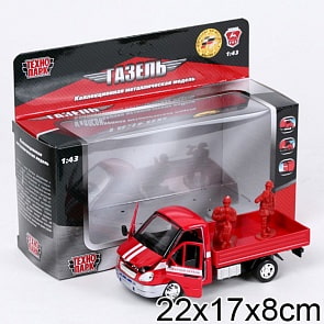 Инерционная машинка - пожарная "Газель" (Технопарк, GAZKUNG15-Rsim)