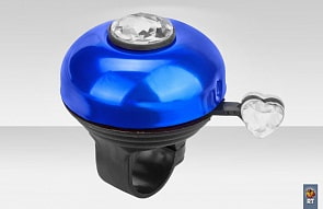 Звонок 43AZ-09 с бриллиантом алюминий, черно-синий (RT, 4190RT)