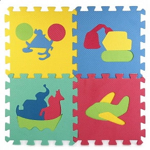 Коврик-пазл с машинками – Союзмультфильм, 10 сегментов (Играем Вместе, B25274T-CRTsim)