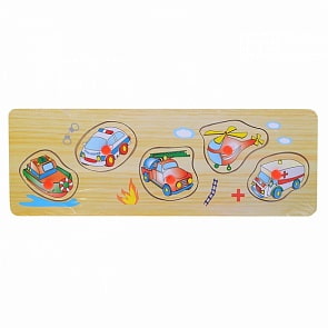 Малая рамка с вкладышами - Спасательный транспорт (Мир деревянных игрушек, Р49)