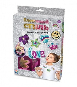 Набор для творчества из серии Блестящий Стиль - Наклейки на одежду (1toy, Т15694)