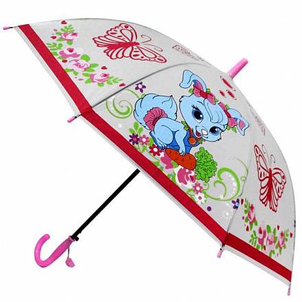 Зонт детский прозрачный со свистком – Питомцы, диаметр 50 см 