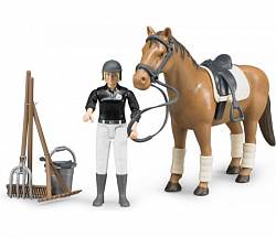Набор для скачек с фигуркой (Bruder, 62-505) - миниатюра