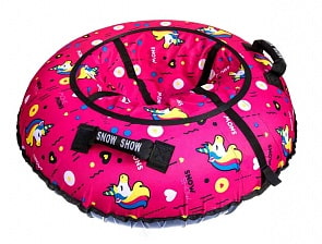 Санки надувные – Тюбинг RT Единорог на розовом, 118 см (RT, 7262RT)