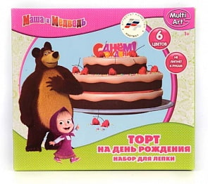 Набор Маша и Медведь - Тесто для лепки. Торт (Multiart, B1091660-MMsim)