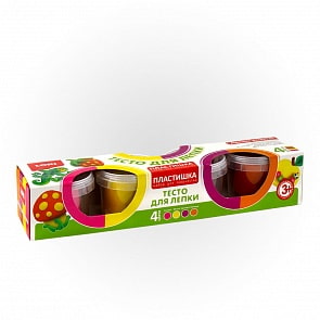 Тесто для лепки набор № 11, 4 цвета (Лори, Тдл-014)