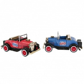 Ретроавто 12 см, свет и звук, открываются двери, инерционное, несколько цветов (Технопарк, 1586687-R) (ассортимент)