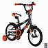 Двухколесный велосипед Lider Pilot, диаметр колес 14 дюймов, черный/оранжевый  - миниатюра №1