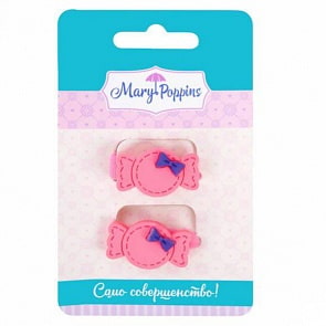 Набор резинок для волос - Конфетки, 2 штуки, пластик (Mary Poppins, 455105)