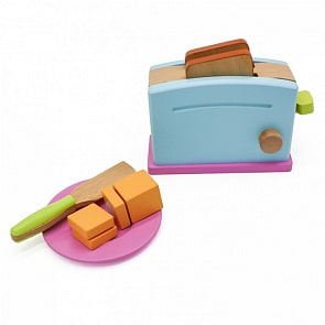 Игровой набор из дерева Тостер, с хлебом (Lanaland, W10D010)