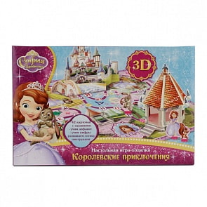Настольная 3d игра-ходилка «София Дисней» (Умка, 4690590066287sim)