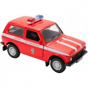 Модель машины LADA 4x4 Пожарная Охрана (Welly, 42386FS)