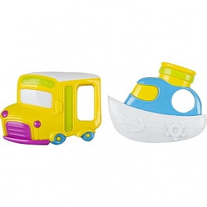 Набор погремушек - Автобус и кораблик, 2 штуки (Жирафики, 628917)