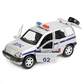 Металлическая инерционная модель - Chevrolet Niva, 12 см (Технопарк, CHEVY-NIVA-POLICE)