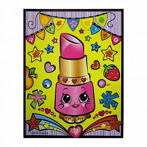 Аппликация и раскраска на бархате Шопкинс - Помадка Липпи (Росмэн, 32158-no)