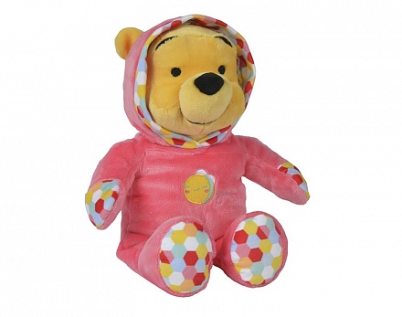 Мягкая игрушка – Медвежонок Винни в комбинезоне. 25 см 