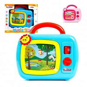 Музыкальный телевизор, двигаются картинки, звук (Наша Игрушка, 1501) (ассортимент)