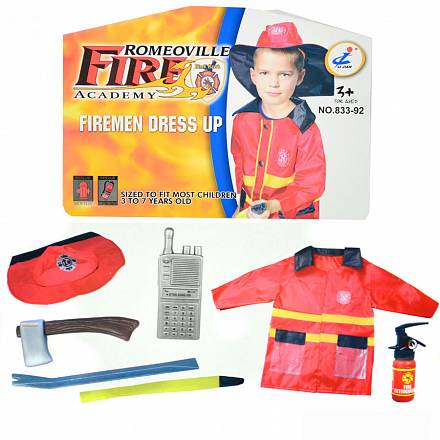 Набор пожарного, костюм с аксессуарами, 7 предметов 